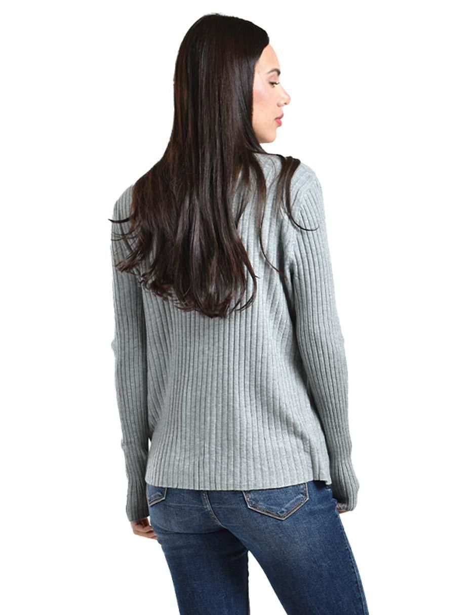 Suéter cuello V para mujer 4