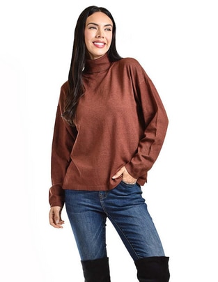 Suéter cuello tortuga para mujer