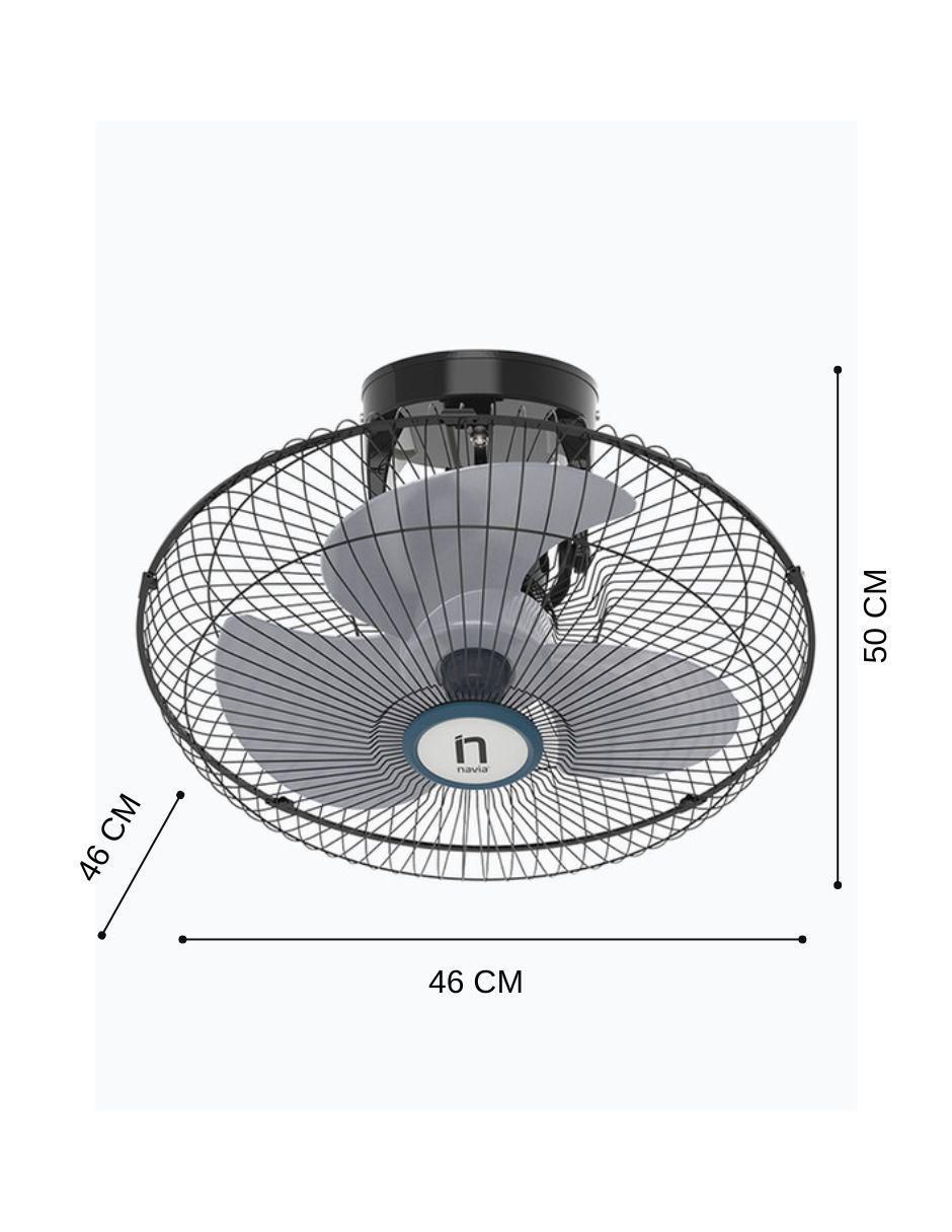VENTILADOR DE TECHO SATURNO NAV, NEGRO 4