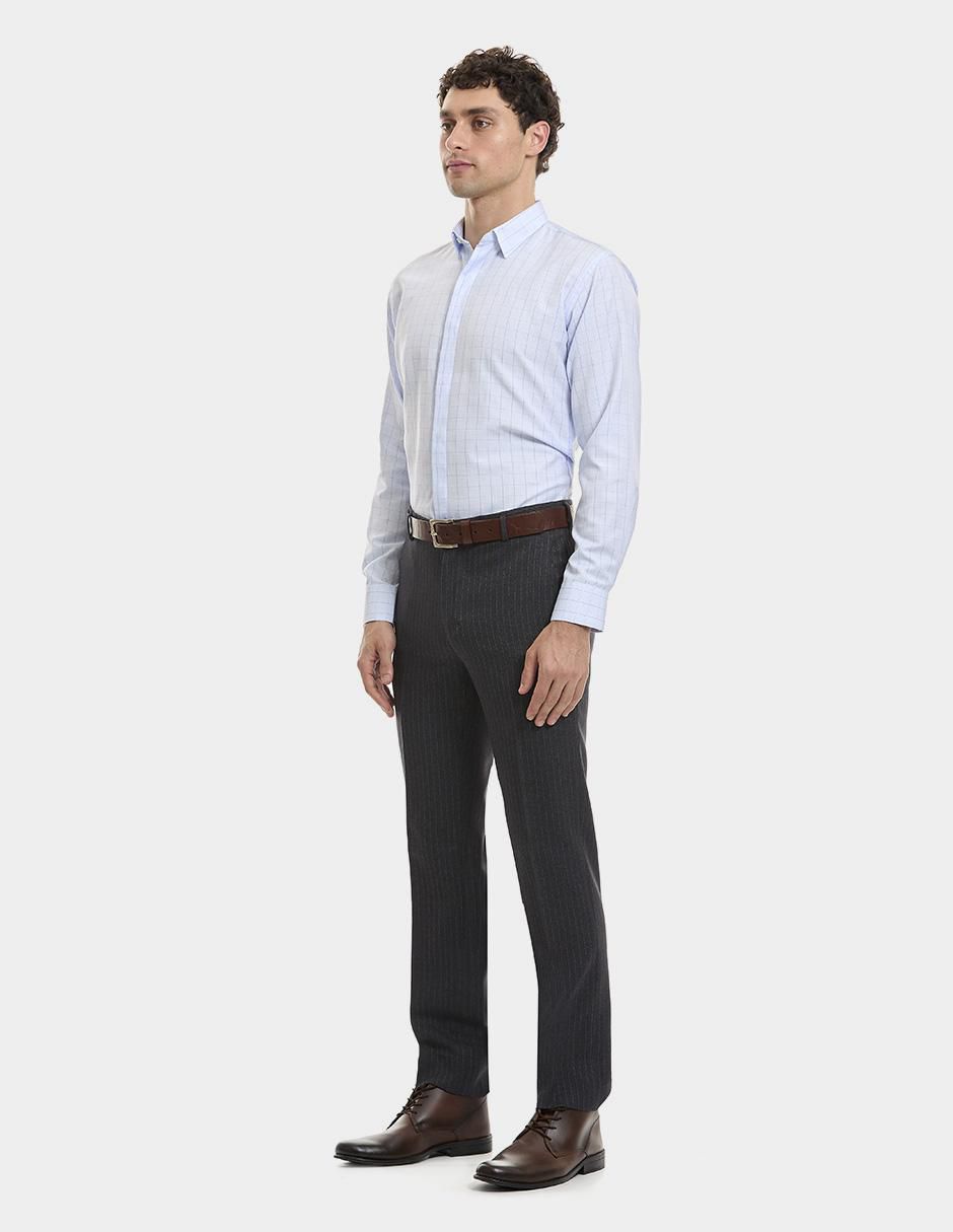 Camisa formal manga larga para hombre 5