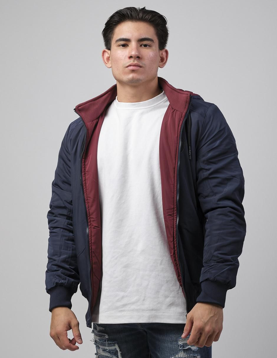 Chamarra casual con capucha para hombre