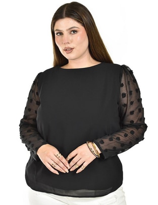 Blusa manga larga para mujer