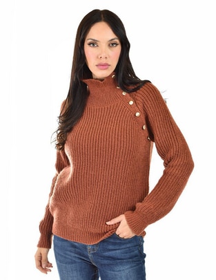 Suéter cuello alto para mujer