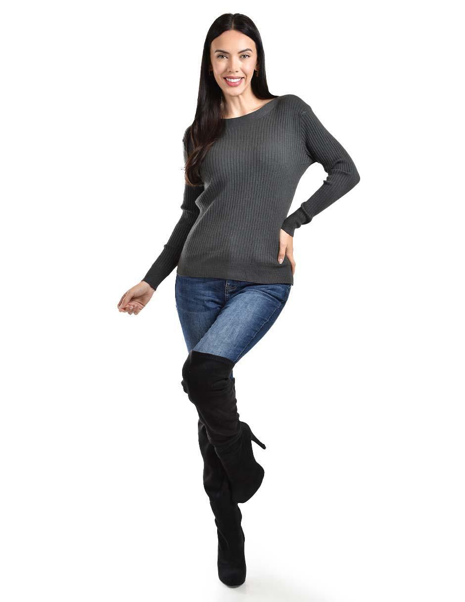 Suéter cuello redondo para mujer