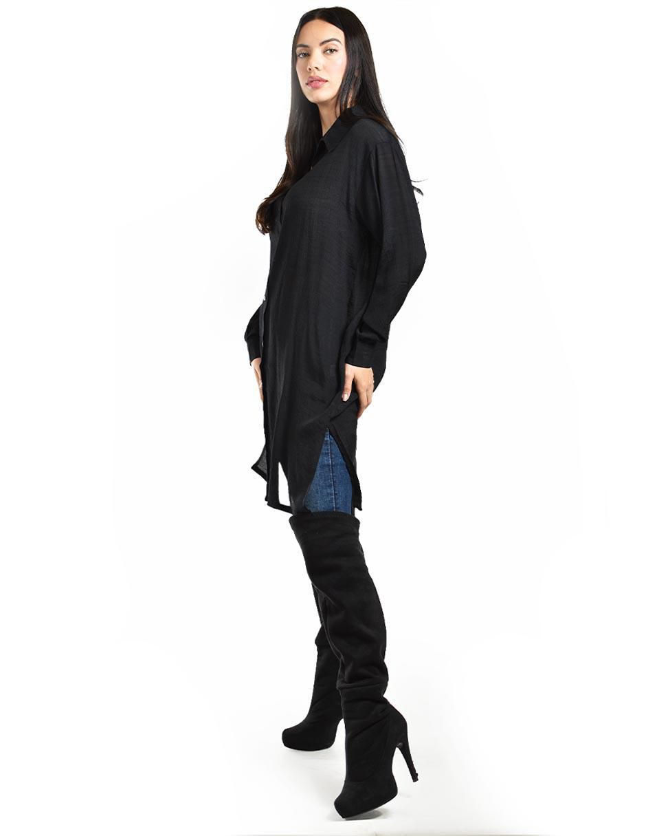 Blusa camisera Roman Fashion manga larga para mujer