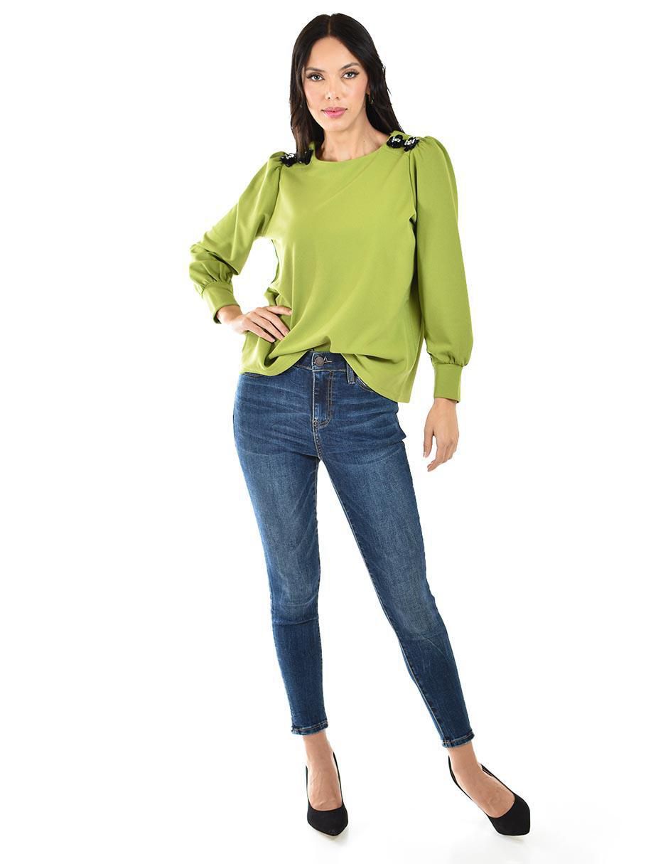 Blusa manga larga para mujer 11