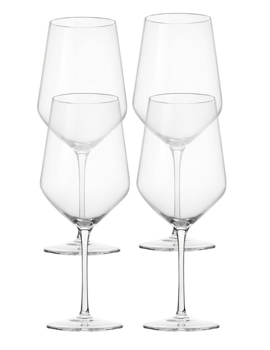 Set de copas para vino de vidrio 4 piezas