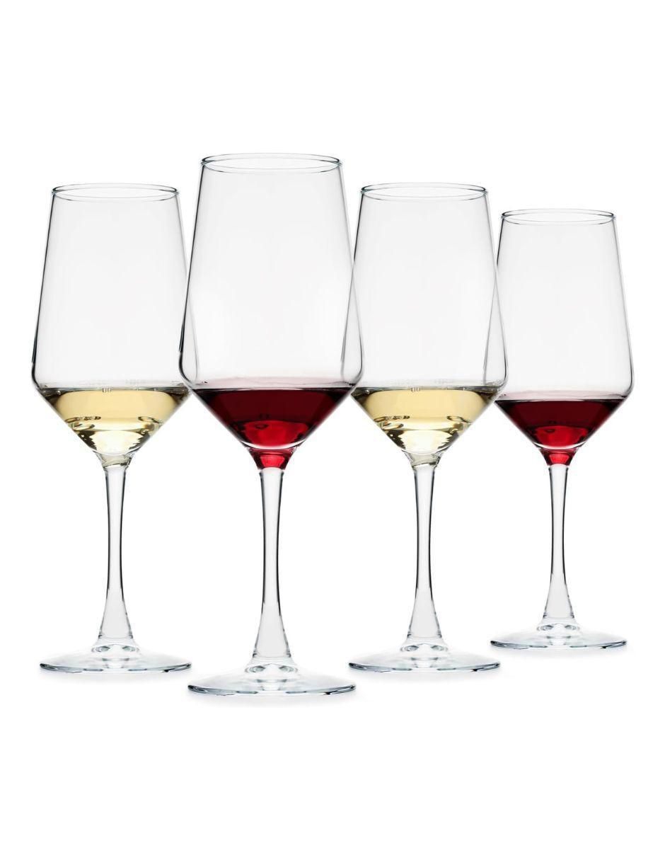 Set de copas para vino de vidrio 4 piezas 5