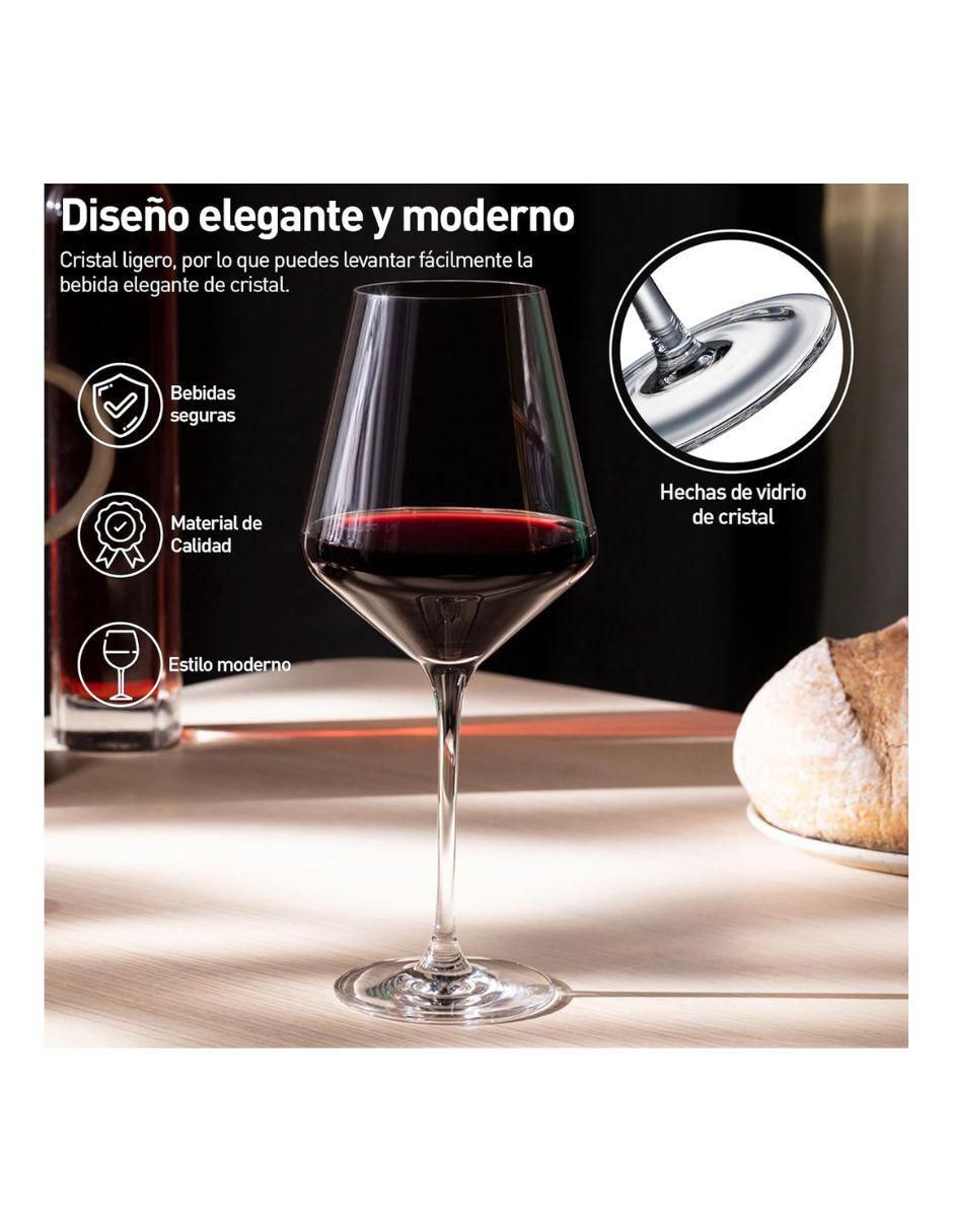 Set de copas para vino de vidrio 4 piezas 2