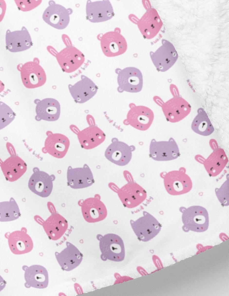 Frazada de tejido de punto Animal Pink 3
