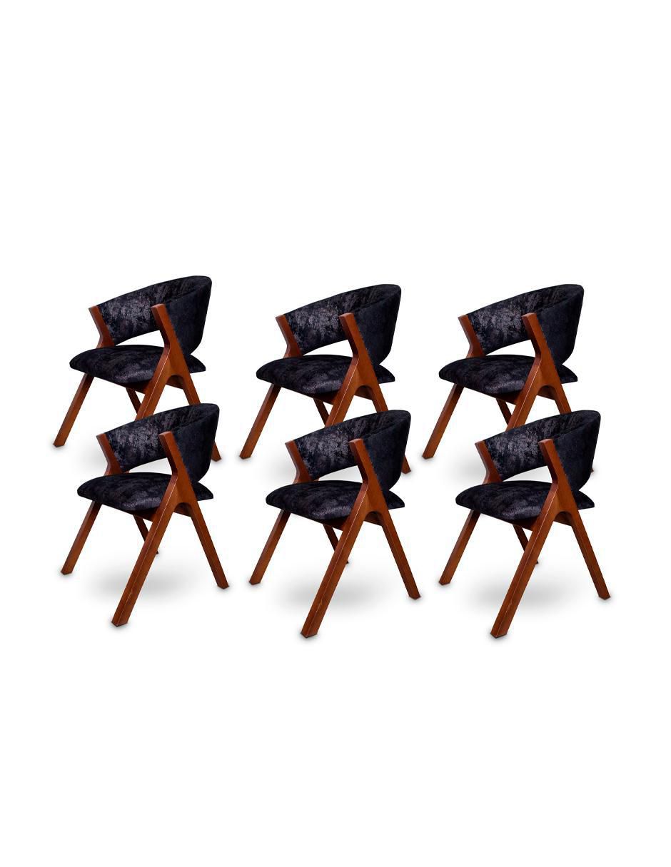 Set de sillas 6 piezas de madera pino Set de sillas 6 piezas de madera pino