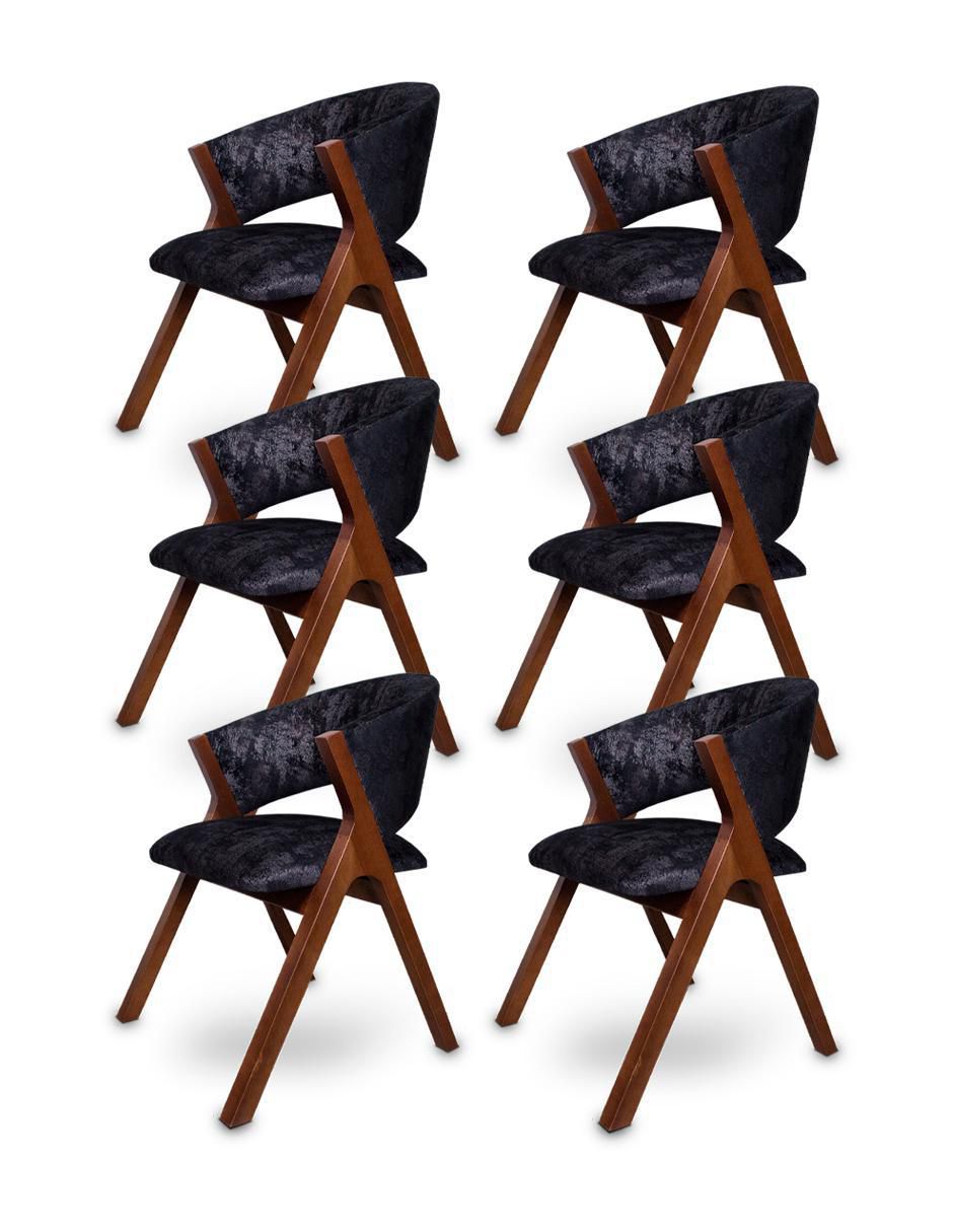 Set de sillas 6 piezas de madera pino 2