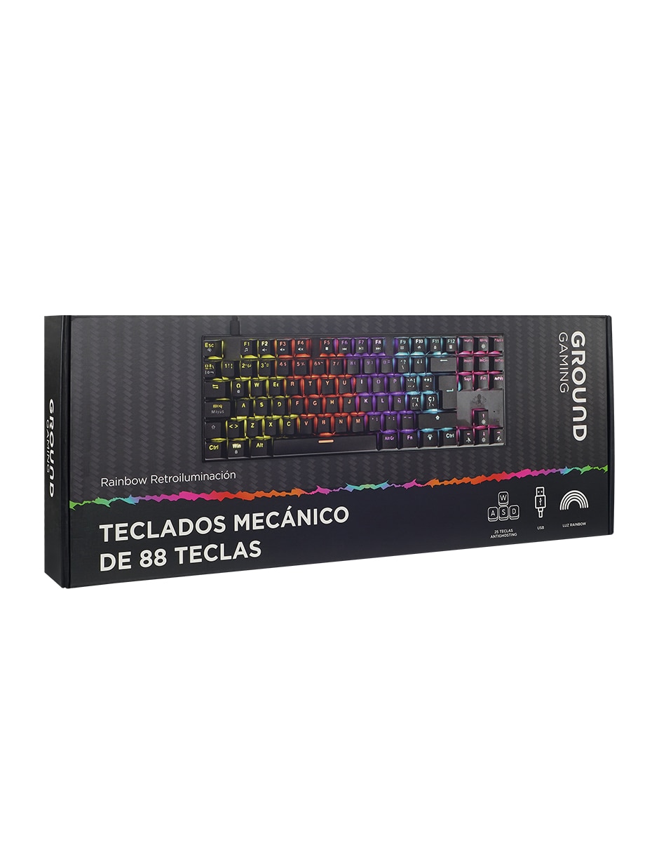 Teclado USB Bluetooth gamer retroiluminado español GG-A49414 2