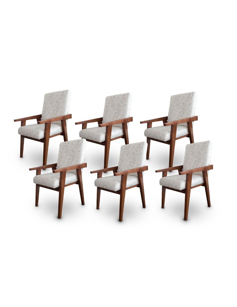 Juego de sillas 6 piezas Roma de madera pino