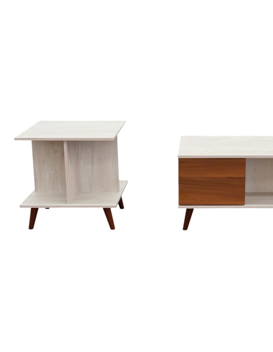 Juego de mesas para sala de madera 3 piezas 2