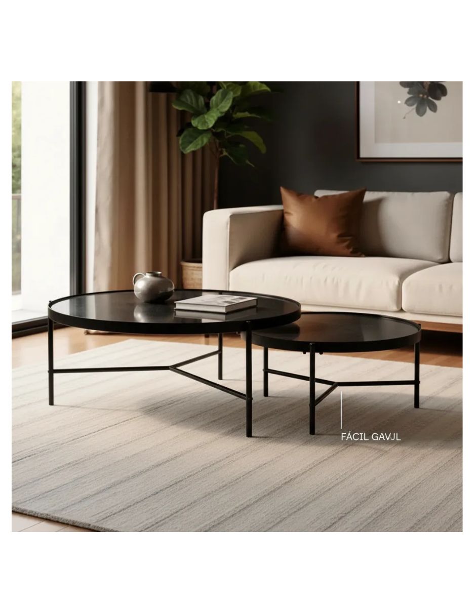 Mesa de centro extensible armable de cristal 1