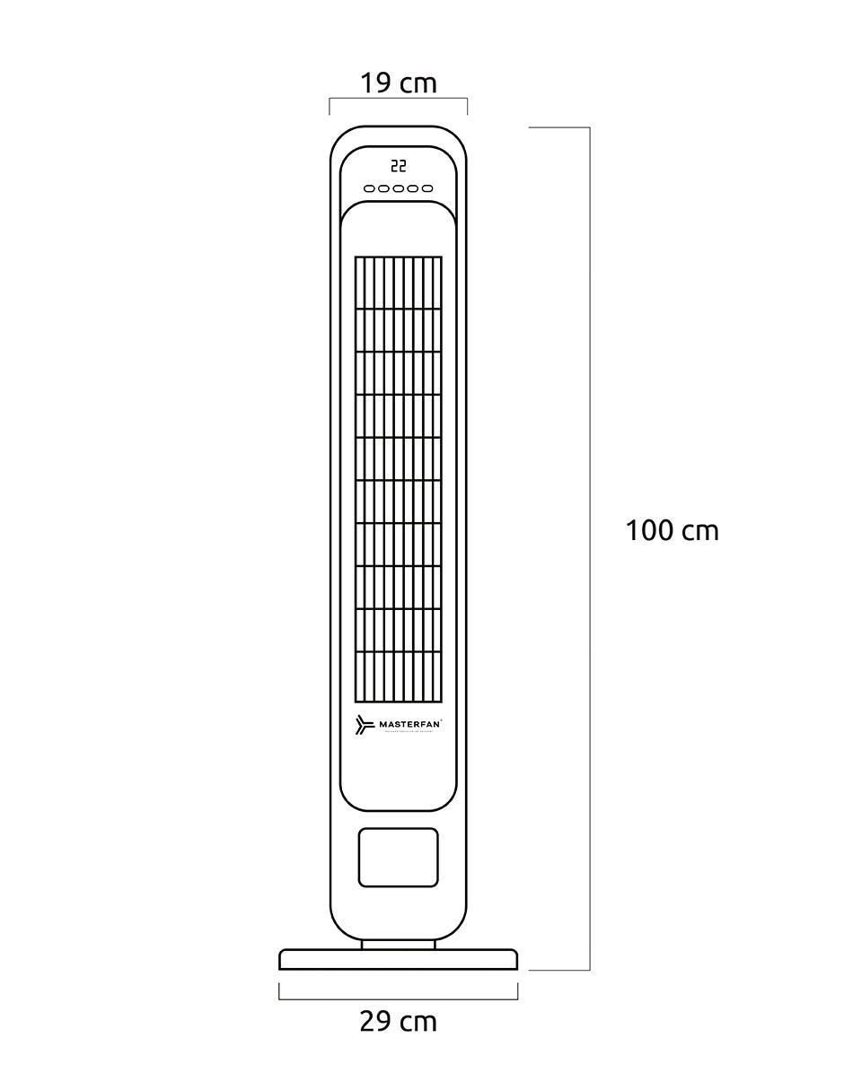 Ventilador de torre con control remoto 3 velocidades 6