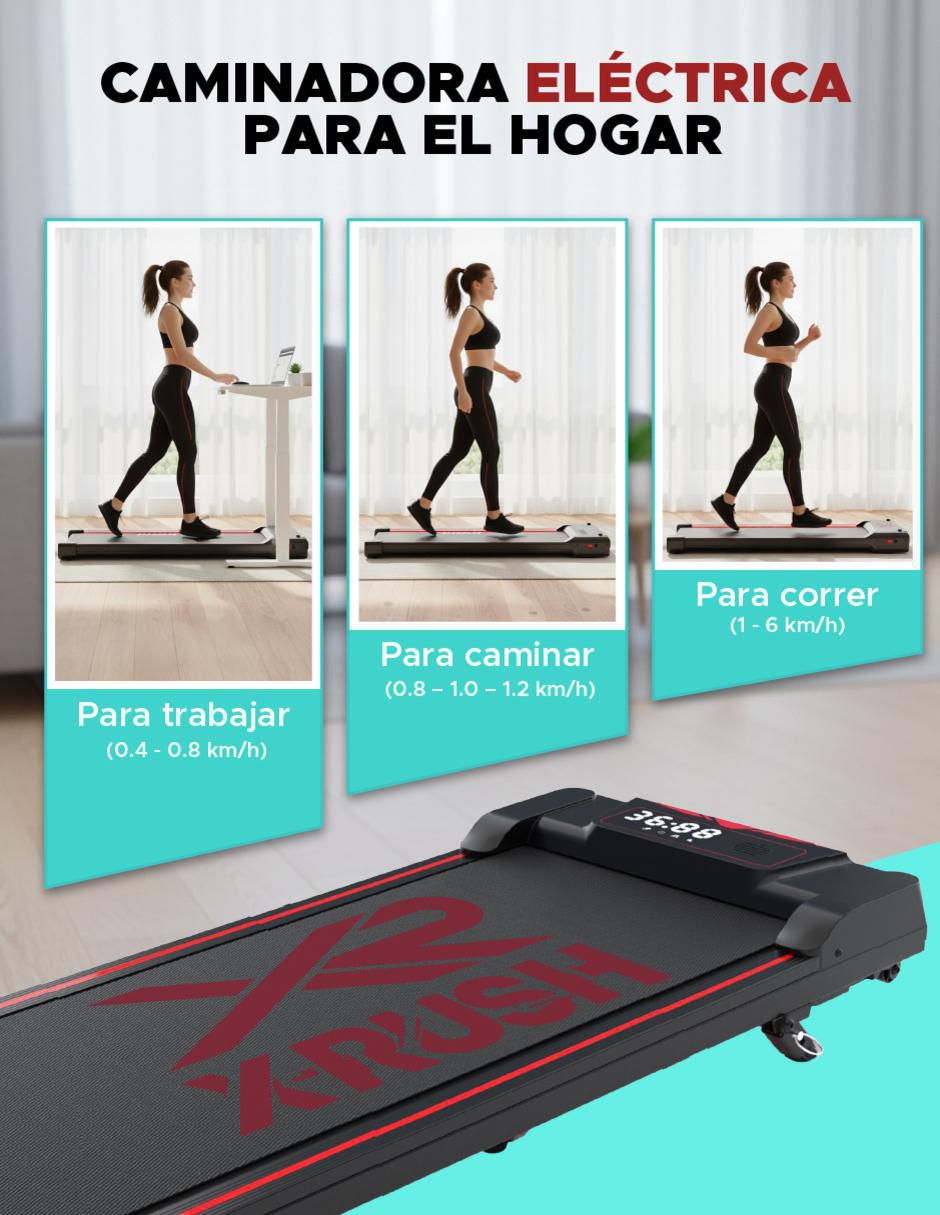 Caminadora semiprofesional x-rush banda caminadora 6 km