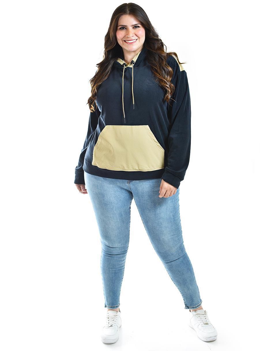 Sudadera con capucha y bolsa Roman Fashion para mujer
