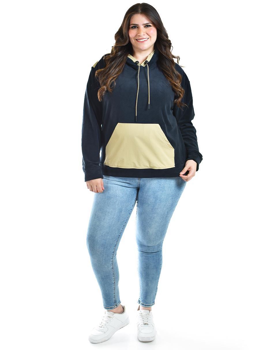Sudadera con capucha y bolsa Roman Fashion para mujer
