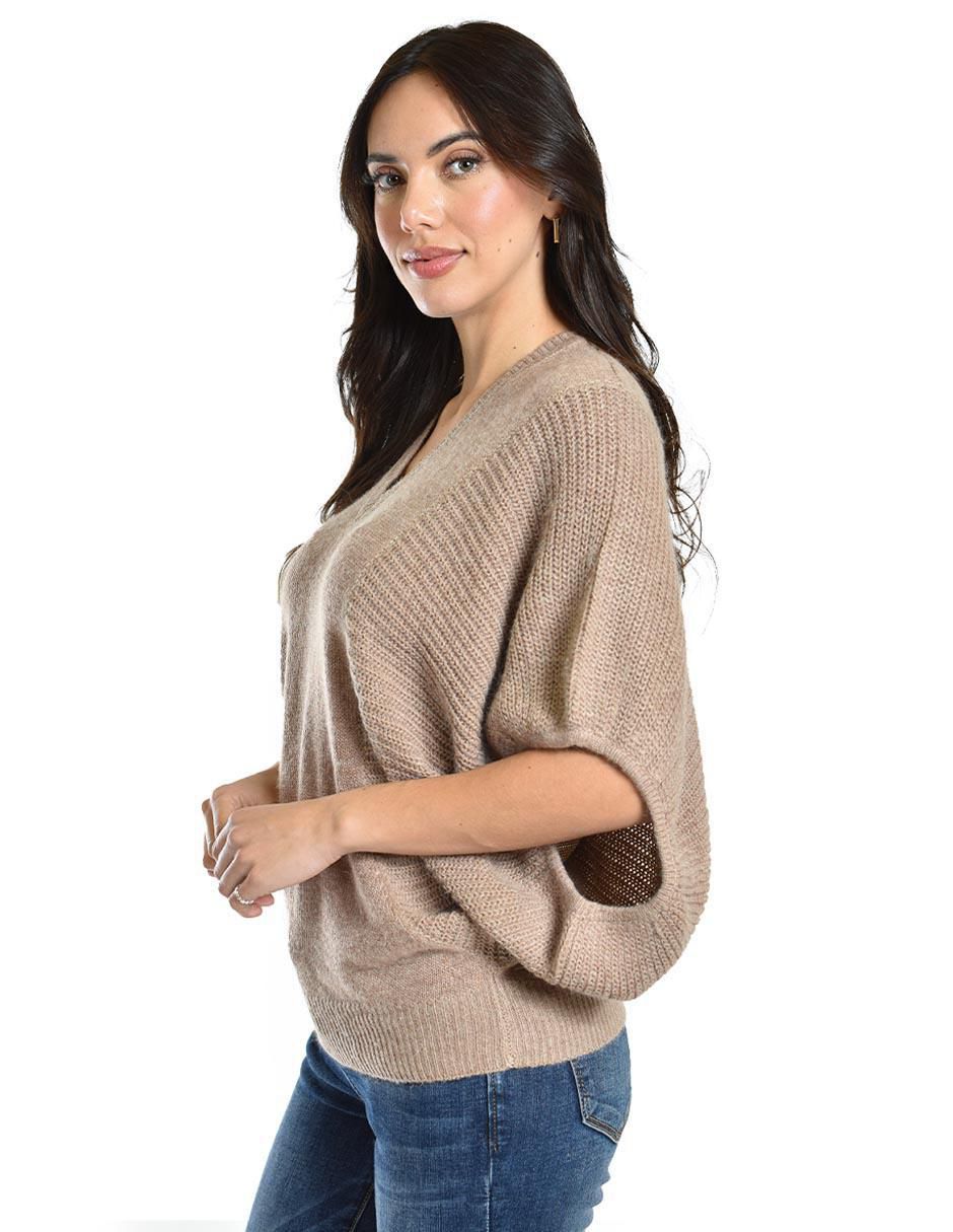 Suéter cuello V para mujer 4