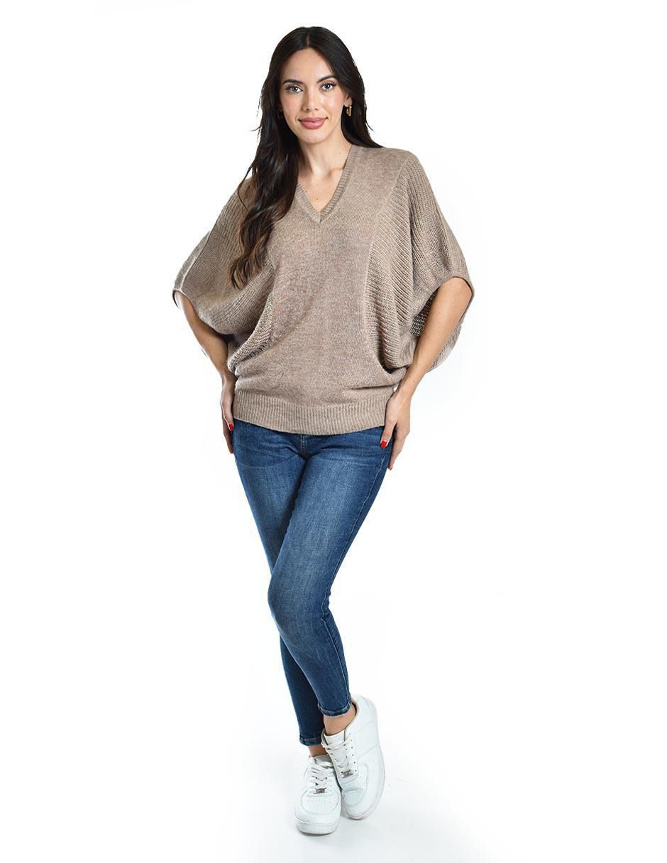 Suéter cuello V para mujer 2