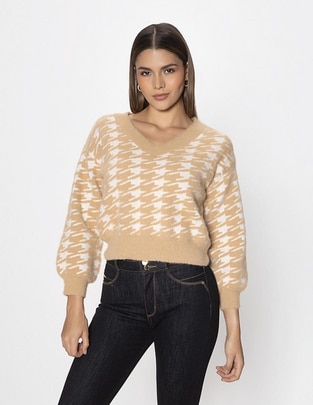 Suéter cuello V para mujer Suéter cuello V para mujer