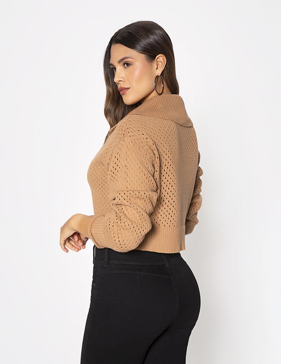 Suéter cuello alto para mujer