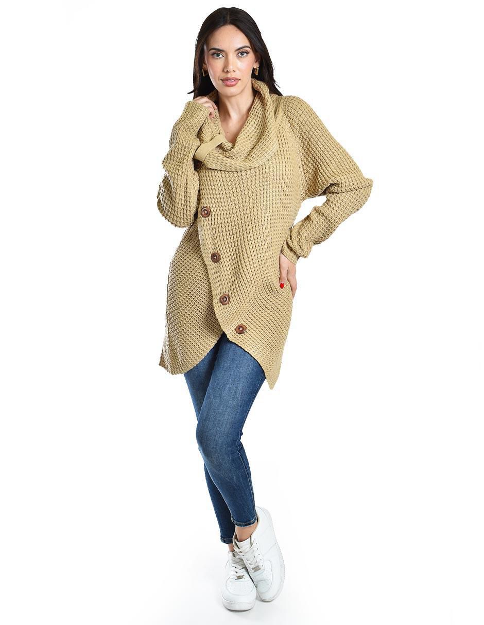 Suéter cuello drapeado para mujer 5