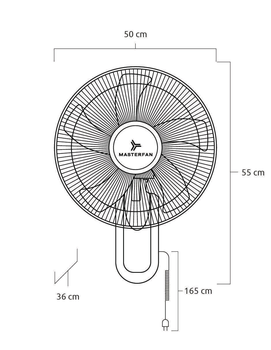 VENTILADOR MURO NEGRO , NEGRO 5
