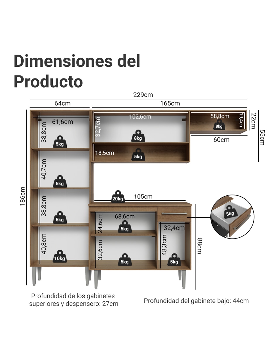 Cocina integral emily top 13
