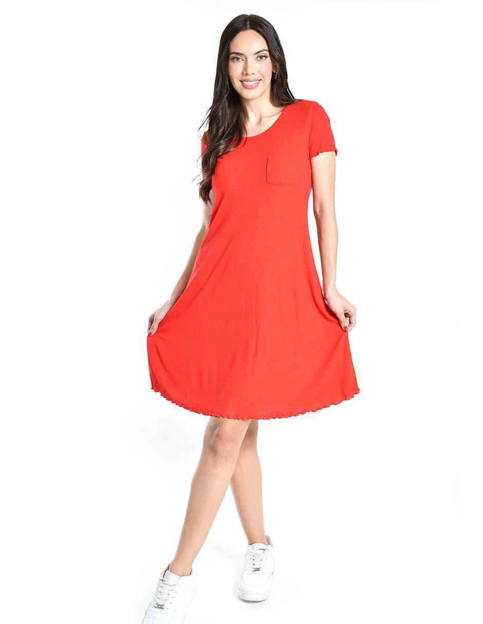 Vestido arriba rodilla casual para mujer 5