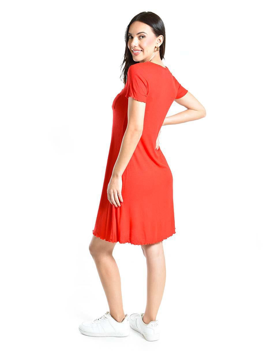 Vestido arriba rodilla casual para mujer 2