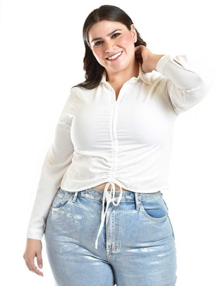 Blusa Roman Fashion manga larga para mujer