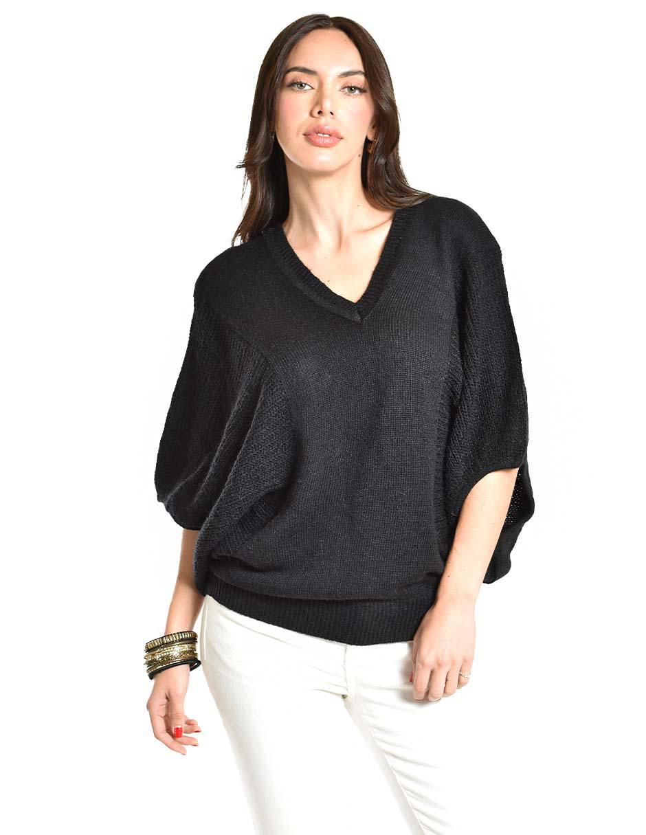 Suéter cuello V para mujer 4