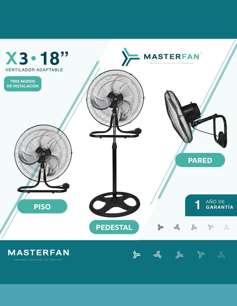 VENTILADOR X3 VENTILADOR 3 EN 1, NEGROF