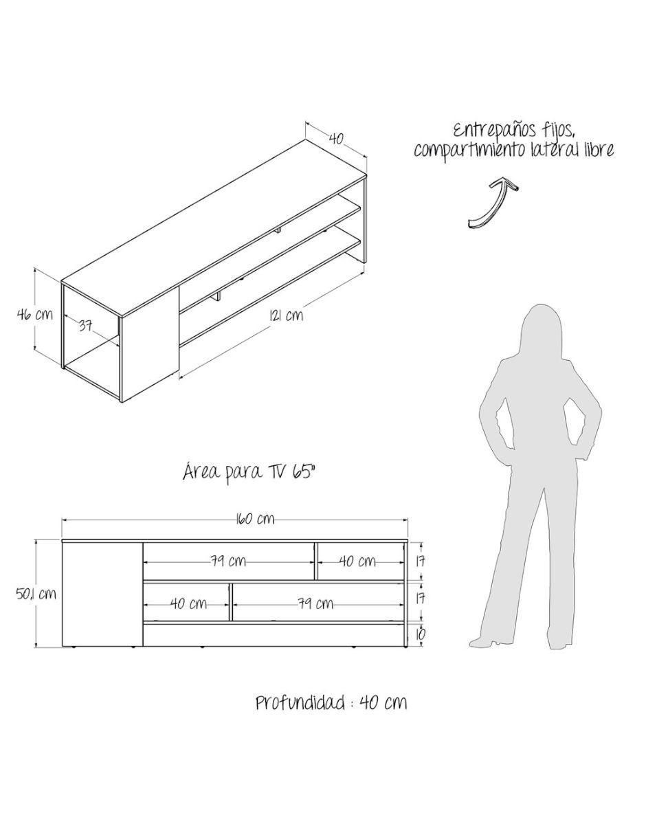 Mueble de TV armable de MDP 10