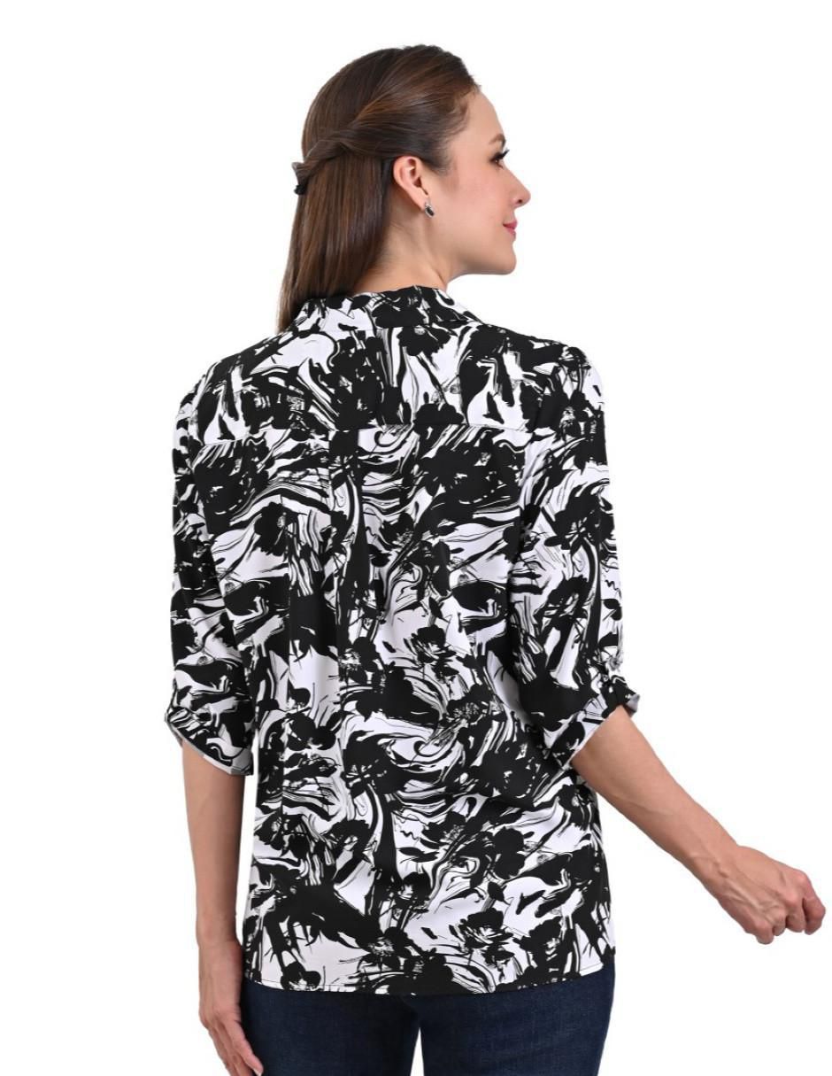 Blusa Liquid Blue manga 3/4 para mujer