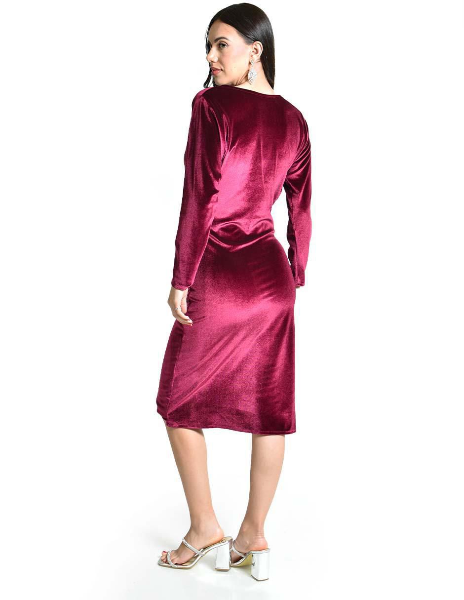 Vestido a la rodilla de fiesta escote V