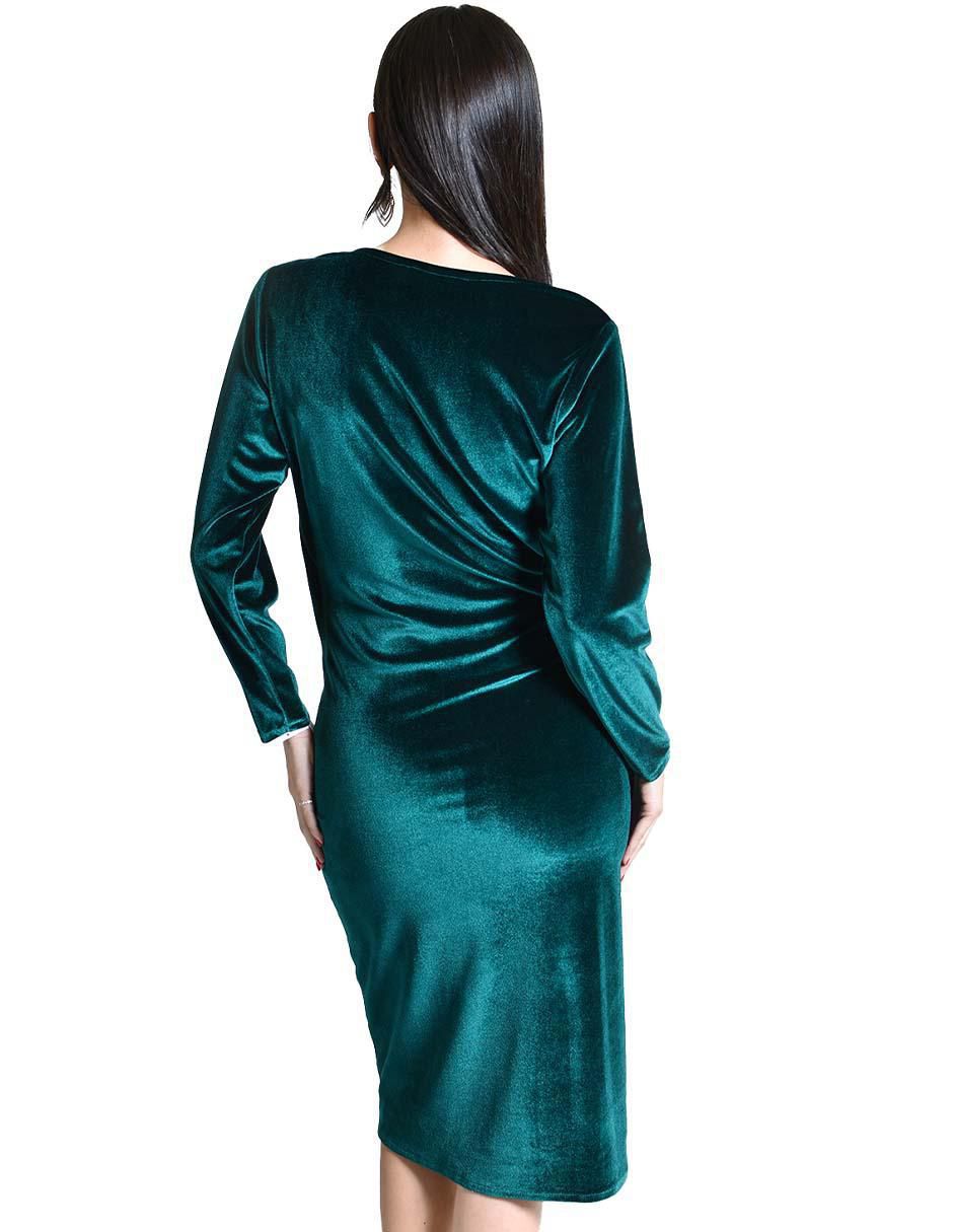 Vestido a la rodilla de fiesta escote V