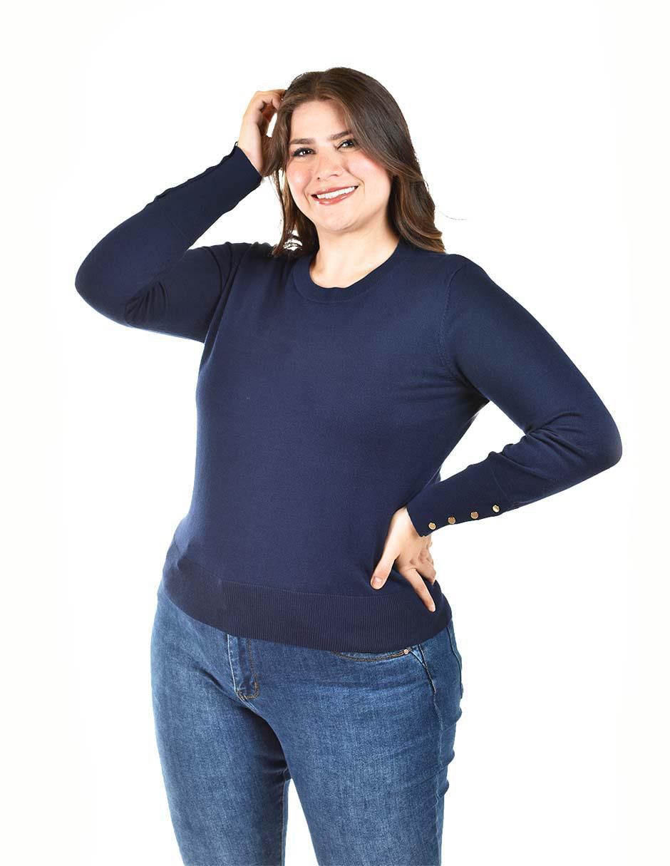 Suéter Roman Fashion cuello redondo para mujer