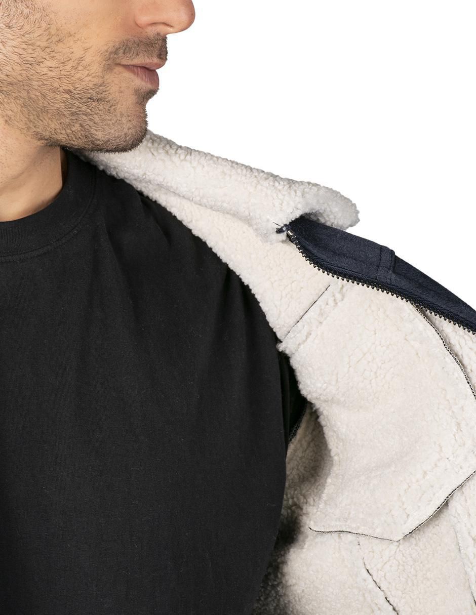 Chamarra casual Greenlander de gamuza con bolsillos para hombre
