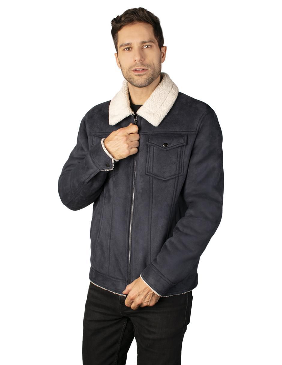Chamarra casual Greenlander de gamuza con bolsillos para hombre