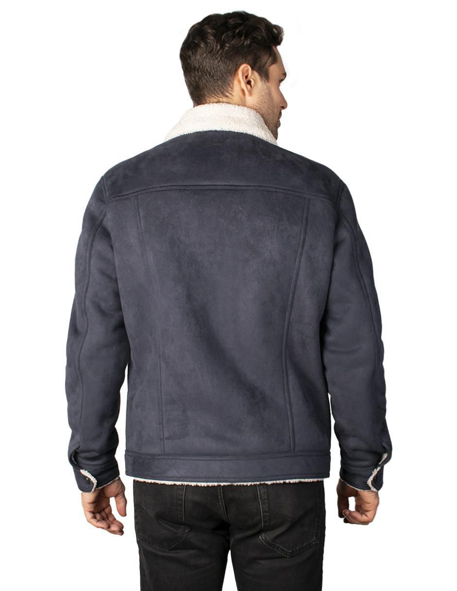 Chamarra casual Greenlander de gamuza con bolsillos para hombre