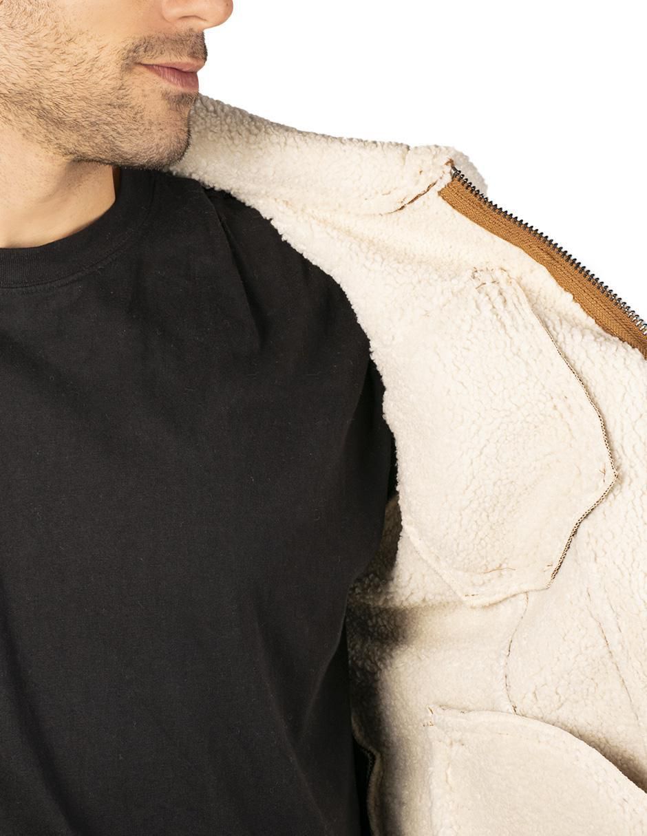 Chamarra casual de gamuza con bolsillos para hombre 3