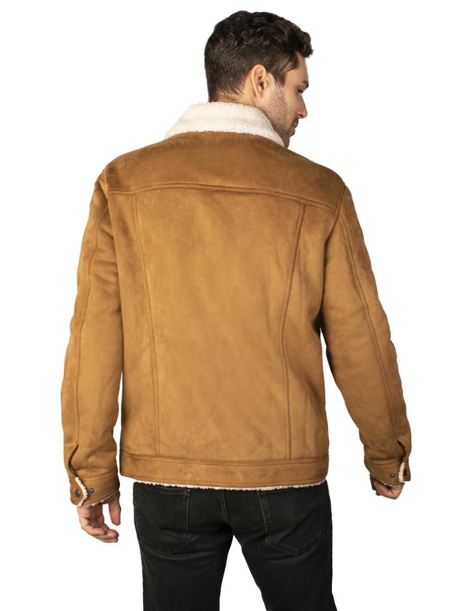 Chamarra casual de gamuza con bolsillos para hombre 5