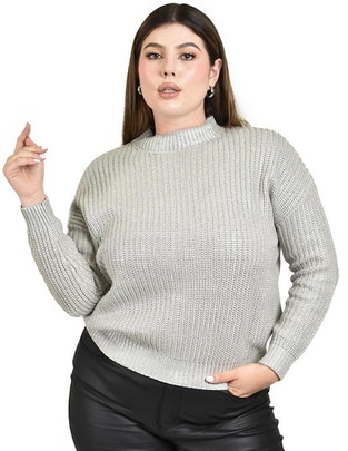 Suéter Roman Fashion cuello redondo para mujer