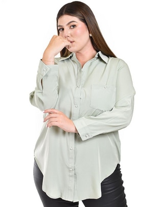 Blusa camisera manga larga para mujer 1