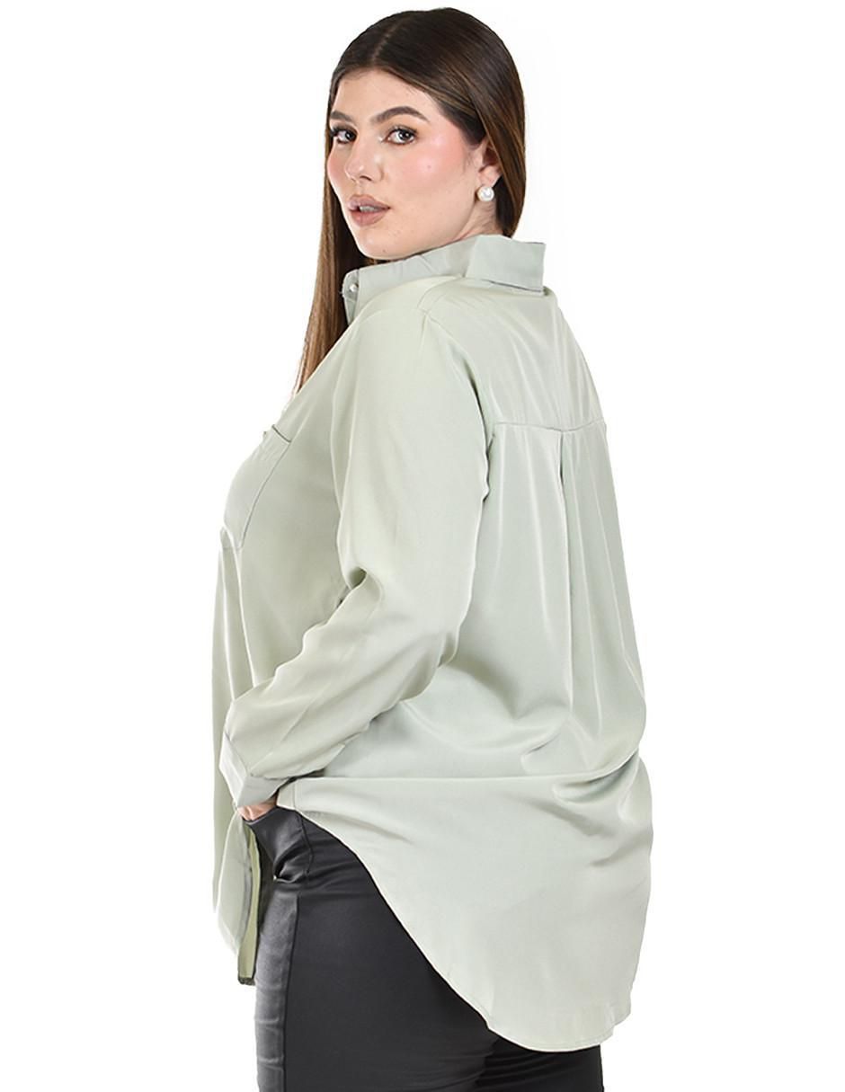 Blusa camisera manga larga para mujer 8