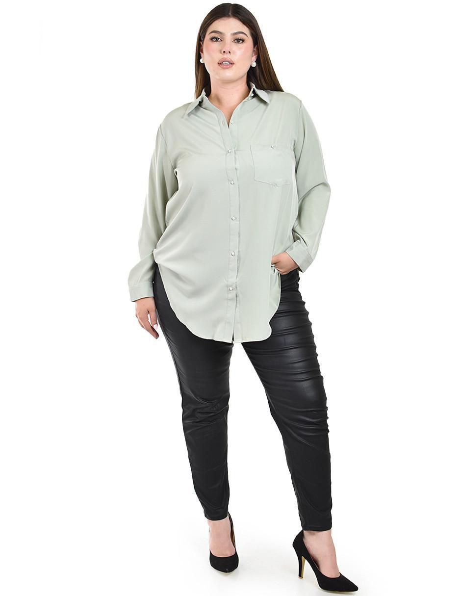 Blusa camisera manga larga para mujer 10